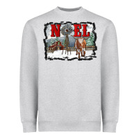 Heather Grey noel with windmill and farm Heavyweight Sweatshirt - RanaPortraitStore