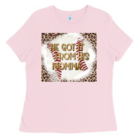 Bubblegum Pink He Got it From his Momma Ladies Tee - CowhideDigitalArt