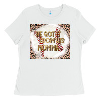 White He Got it From his Momma Ladies Tee - CowhideDigitalArt