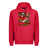Cardinal louisiana christmas with  afro santa Premium Hoodie - BarkalooDesign