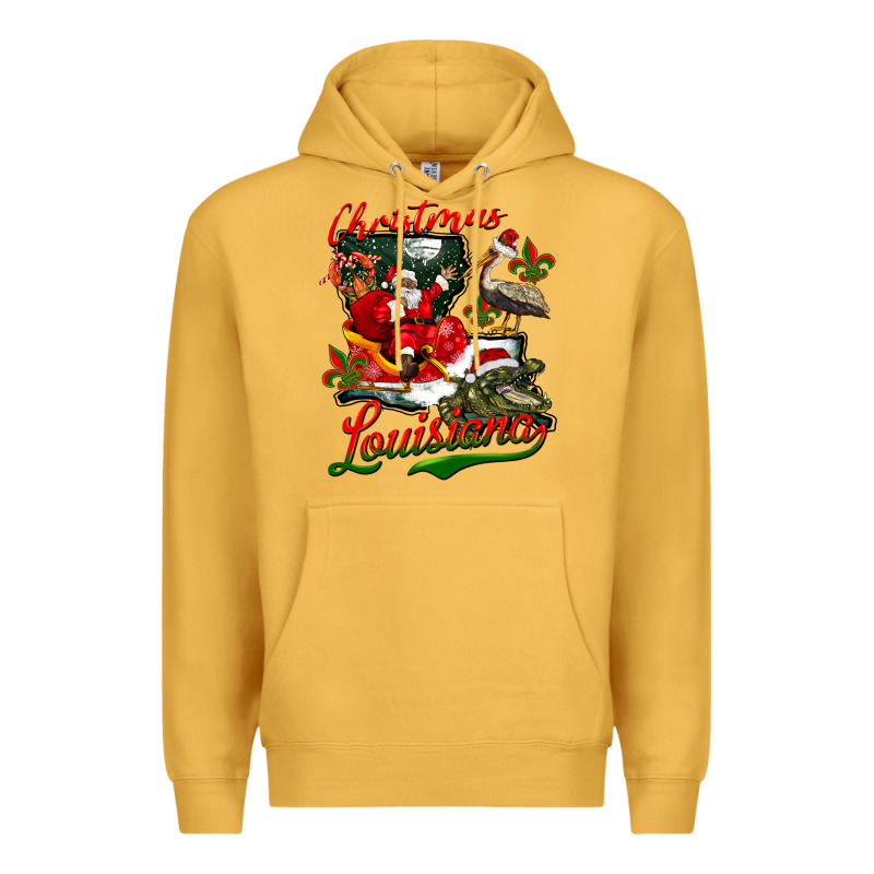 Louisiana Christmas With  Afro Santa Premium Hoodie by BarkalooDesign | Teevron