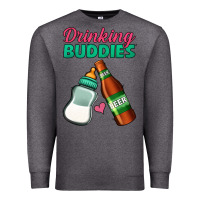 Charcoal Heather Drinking Buddies Premium Sweatshirt - Jasminsmagicworld