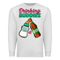 Oatmeal Heather Drinking Buddies Premium Sweatshirt - Jasminsmagicworld