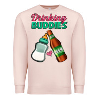 Pale Pink Drinking Buddies Premium Sweatshirt - Jasminsmagicworld