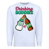 White Drinking Buddies Premium Sweatshirt - Jasminsmagicworld