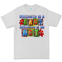 Dove Grey diversity is a fact indesion is an act Premium Tee - FaDigitalArtStudio