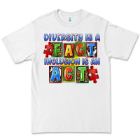 White diversity is a fact indesion is an act Premium Tee - FaDigitalArtStudio
