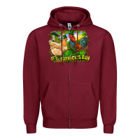 Burgundy It's St. Patrick's Day Rooster And Chicken Zipper Hoodie - RanaPortraitStore