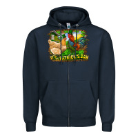 Navy It's St. Patrick's Day Rooster And Chicken Zipper Hoodie - RanaPortraitStore