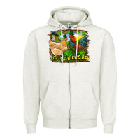 Oatmeal Heather It's St. Patrick's Day Rooster And Chicken Zipper Hoodie - RanaPortraitStore