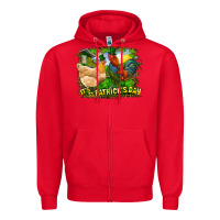Red It's St. Patrick's Day Rooster And Chicken Zipper Hoodie - RanaPortraitStore