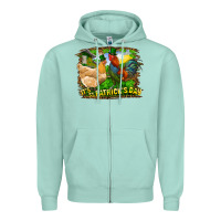 Seafoam It's St. Patrick's Day Rooster And Chicken Zipper Hoodie - RanaPortraitStore