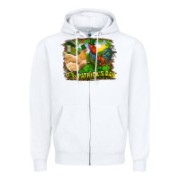 White It's St. Patrick's Day Rooster And Chicken Zipper Hoodie - RanaPortraitStore