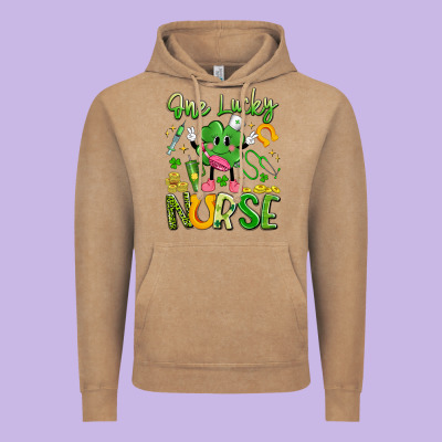 One Lucky Nurse Vintage Hoodie Designed By Artiststas