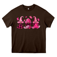 Chocolate Brown breast cancer afro gnomies Heavy Core Tee - FaDigitalArtStudio