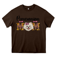 Chocolate Brown western mom pomeranian Heavy Core Tee - RanaPortraitStore