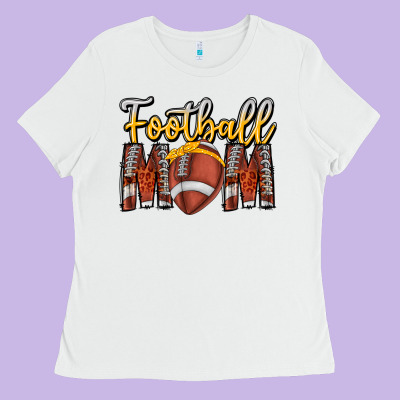 Football Mom Ladies Tee Designed By Cowhidedigitalart