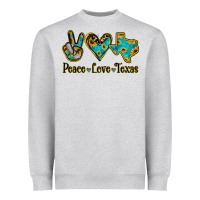 Heather Grey Peace Love Texas Heavyweight Sweatshirt - Jasminsmagicworld