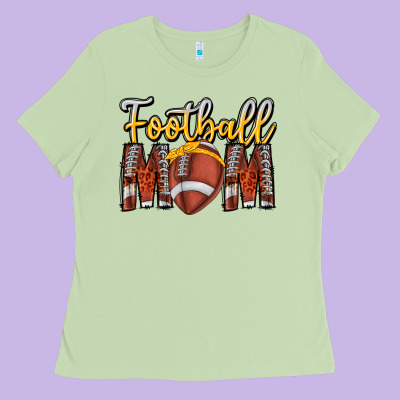 Football Mom Ladies Tee Designed By Cowhidedigitalart