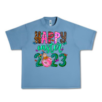 Pebble Blue Happy Easter Urban Heavy Tee - CowhideDigitalArt