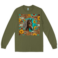 Army Green western tennessee horse Long Sleeve Tee - LillyAllenDesigns