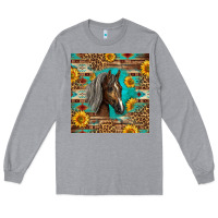 Heather Grey western tennessee horse Long Sleeve Tee - LillyAllenDesigns