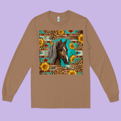 Western Tennessee Horse Long Sleeve Tee Designed By Lillyallendesigns