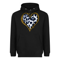 Black Dalmatians Heart Gold Glitter Heavyweight Hoodie - Jasminsmagicworld