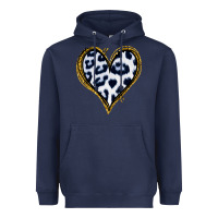 Navy Dalmatians Heart Gold Glitter Heavyweight Hoodie - Jasminsmagicworld