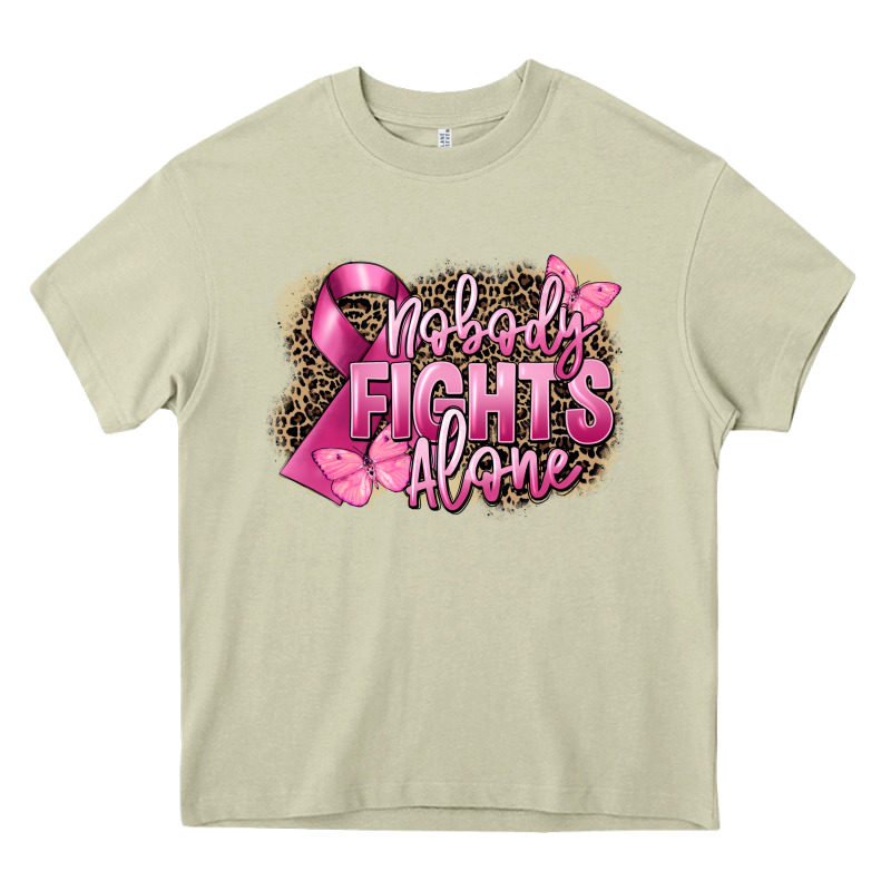 Nobody Fights Alone Cancer Heavy Core Tee by FaDigitalArtStudio | Teevron