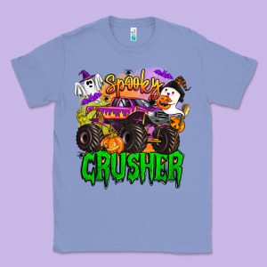 Spooky Crusher Monster Truck Classic Tee Designed By Barkaloodesign