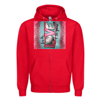 Red for the love of the game volleyball Zipper Hoodie - Jasminsmagicworld