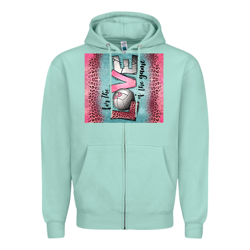 For The Love Of The Game Volleyball Zipper Hoodie by Jasminsmagicworld | Teevron