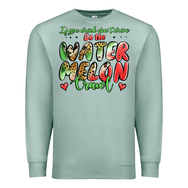 Watermelon Crawl Premium Sweatshirt by Jasminsmagicworld | Teevron