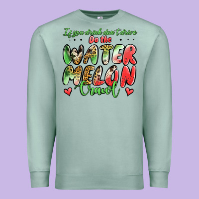 Watermelon Crawl Premium Sweatshirt Designed By Jasminsmagicworld