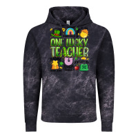 Cloud Black one lucky teacher lucky charm Vintage Hoodie - Artiststas