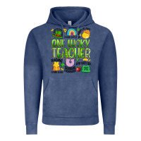 Vintage Denim one lucky teacher lucky charm Vintage Hoodie - Artiststas