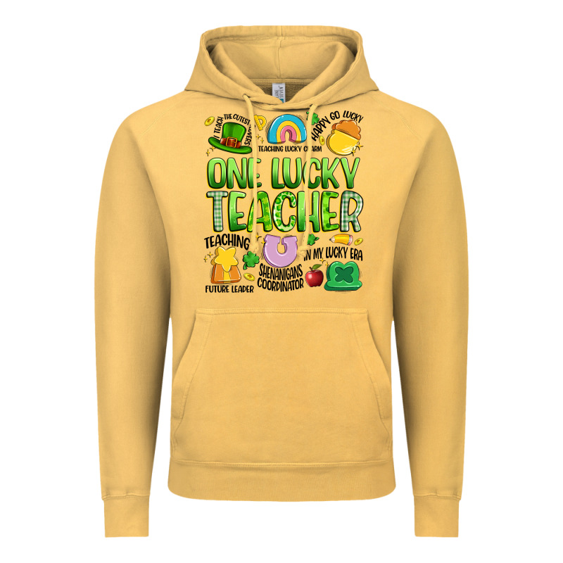 One Lucky Teacher Lucky Charm Vintage Hoodie by Artiststas | Teevron