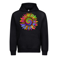 Black tie dye sunflower Urban Hoodie - RanaPortraitStore