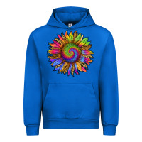 Cobalt tie dye sunflower Urban Hoodie - RanaPortraitStore