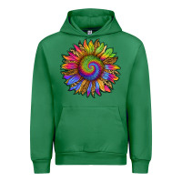 Emerald tie dye sunflower Urban Hoodie - RanaPortraitStore