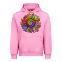 Fuchsia Pink tie dye sunflower Urban Hoodie - RanaPortraitStore