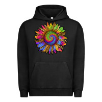 Pigment Black tie dye sunflower Urban Hoodie - RanaPortraitStore