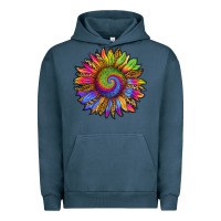 Pigment Midnight Navy tie dye sunflower Urban Hoodie - RanaPortraitStore