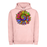 Pigment Salmon tie dye sunflower Urban Hoodie - RanaPortraitStore
