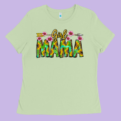 Girl Mama Ladies Tee Designed By Cowhidedigitalart