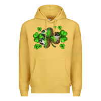 Antique Gold st. patricks day shamrocks Premium Hoodie - BarkalooDesign