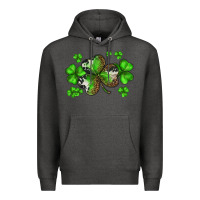 Charcoal Heather st. patricks day shamrocks Premium Hoodie - BarkalooDesign