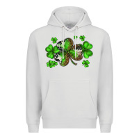 Dove Grey st. patricks day shamrocks Premium Hoodie - BarkalooDesign