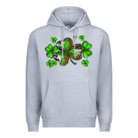 Heather Grey st. patricks day shamrocks Premium Hoodie - BarkalooDesign